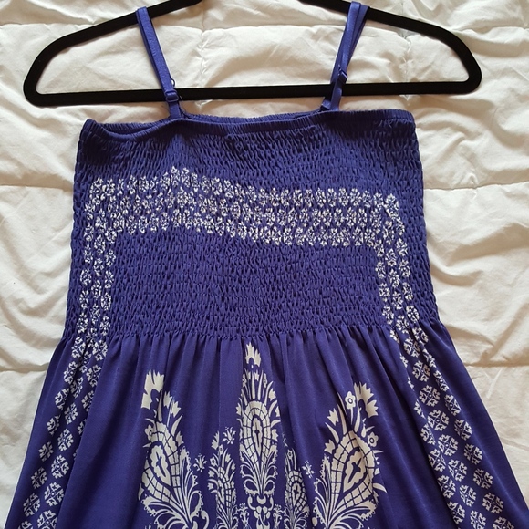 S Blue Floral Maxi Sundress - Picture 1 of 5